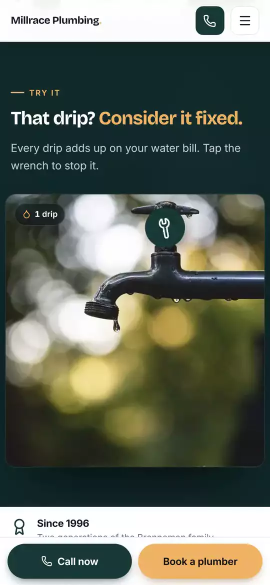 Millrace Plumbing example site